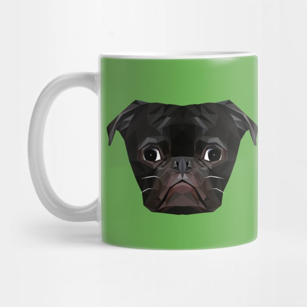 Black Pug by TheLowPolyArtist